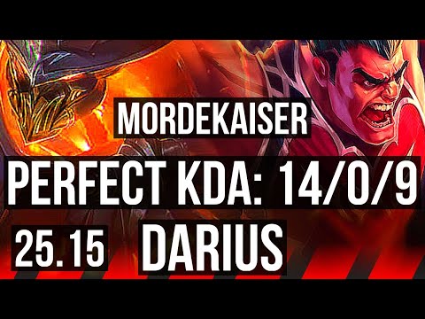 MORDEKAISER vs DARIUS (TOP) | 14/0/9, Legendary, 600+ games | EUW Master | 25.15
