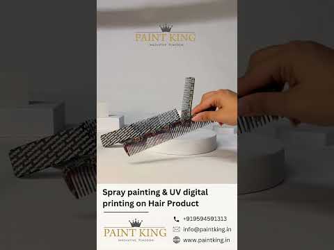 Spray Painting and Logo Printing on comb and Hair Products