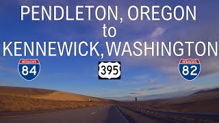 Pendleton Oregon to Kennewick Washington 4K Dashcam Drive