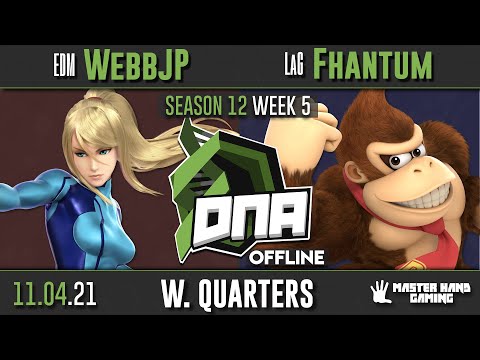 DNA S12:W5 - EDM | WebbJP (Zero Suit Samus) Vs. LaG | Fhantum (Donkey Kong) - W Quarterfinals