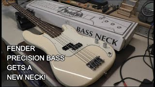 Fender Precision Bass Guitar Gets a New Neck!