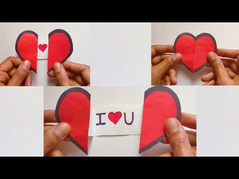 I Love You card in just 1 minute | How to make Valentines day card | card making idea | DIY