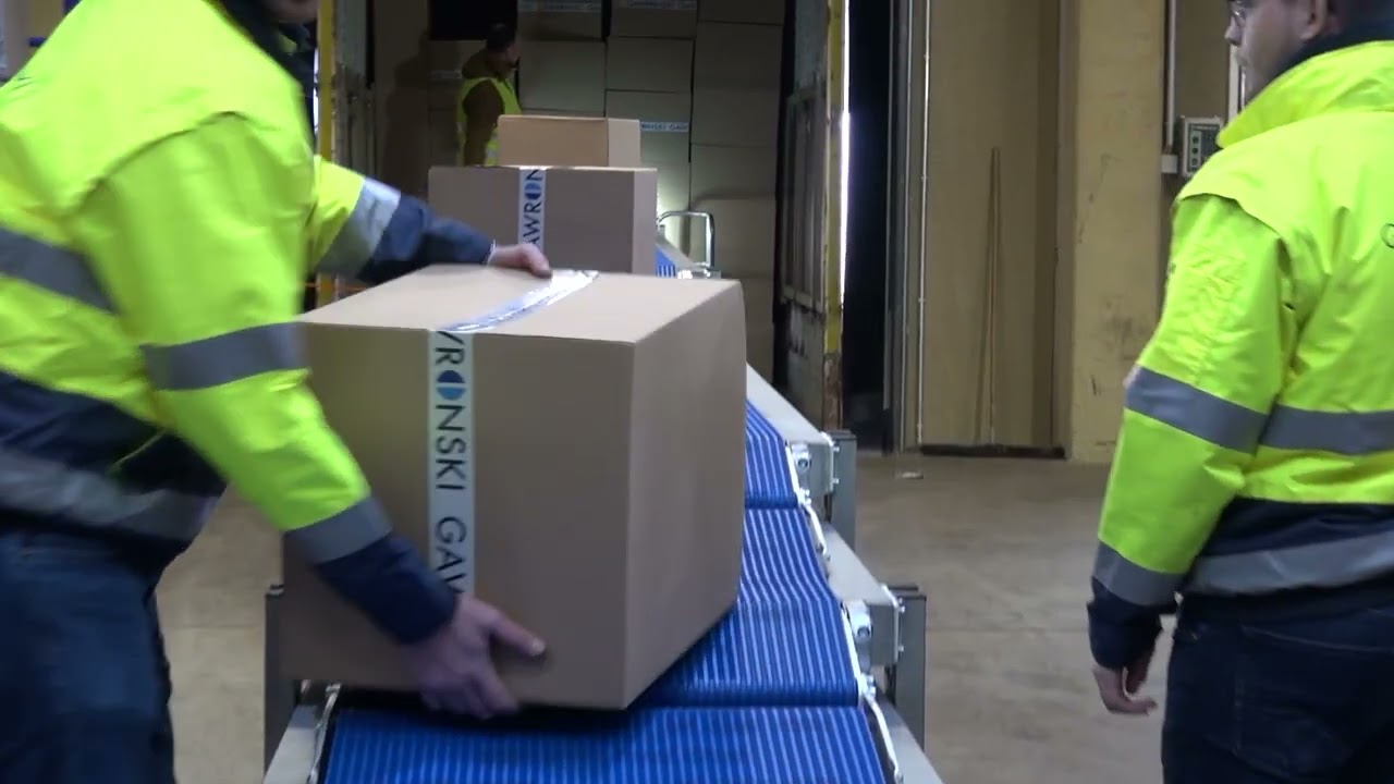 Gawronski - mobile telescopic conveyor for unloading packages