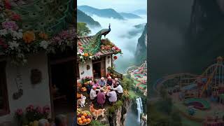 beautiful atmosphere in the cliff village, time together soothes the soul #scenery #dreamylandscapes