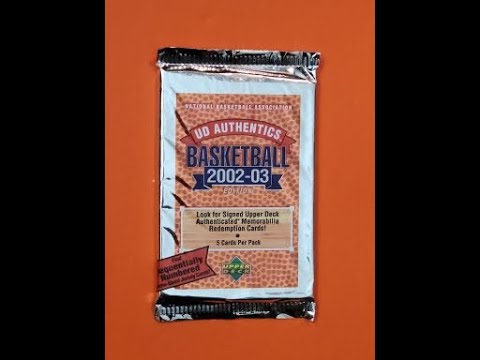 ORIGINAL 2,000 basketball pack of 2002-2003 UPPER DECK AUTHENTICS cards!