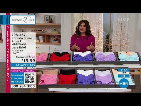 Rhonda Shear 2pack MidWaist Lace Brief