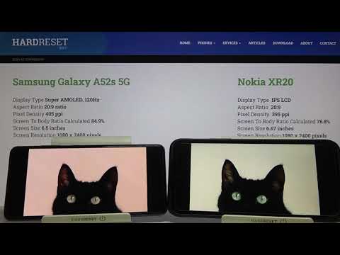 NOKIA XR20 vs SAMSUNG Galaxy A52s 5G - Display Comparison