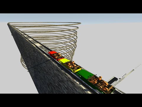Impossible Roller Coaster Crashes #7  - BeamNG Drive - CrashTherapy