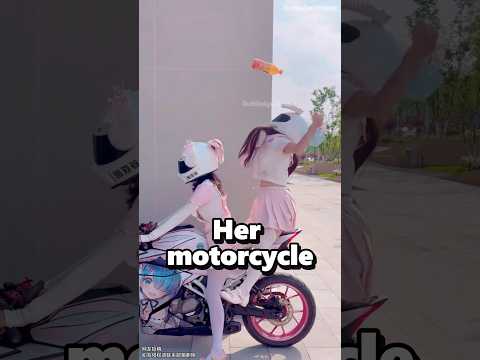 Her motorcycle