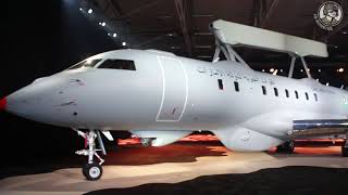 Rolling out the first GlobalEye AEW&amp;C aircraft - Saab