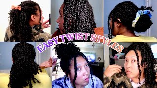 6 QUICK + EASY STYLES ON MY TINY TWISTS