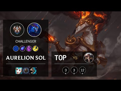 Aurelion Sol Top vs Sett - EUW Challenger Patch 10.19
