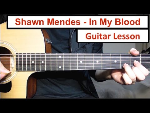 Shawn Mendes - In My Blood | Guitar Lesson (Tutorial) How to play Fingerpicking Intro + Chords