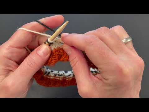 Zweifarbig stricken in Fair Isle Technik: z. B. Notenrapport