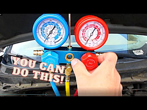 How to Recharge a Car's A/C System Using a Manifold Gauge Set & Vacuum Pump - Air Conditioning