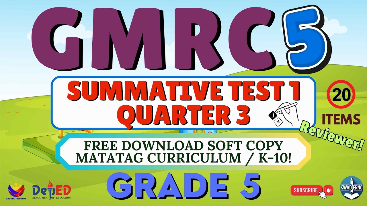 ESP 5 - QUARTER 3 - 1ST SUMMATIVE TEST - FREE PPT DOWNLOAD SOFTCOPY WITH ANSWER KEY #2025 #kwaderno