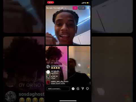 Cblu and set and Kyle rich Nas ebk on Ig live dissing again