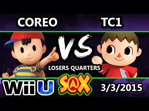 S@X - TC1 (Villager) vs Coreo (Ness) SSB4 Losers Quarters - Smash Wii U - Smash 4