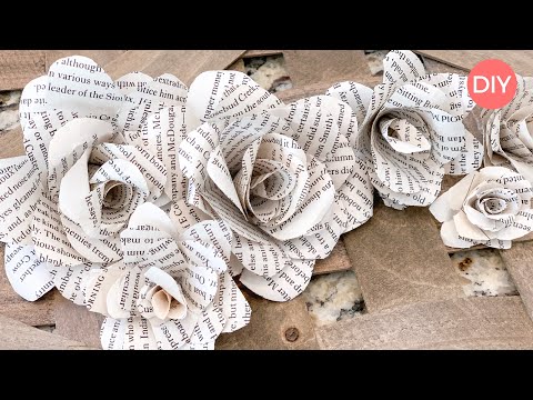 How to Make FLOWERS out of BOOK PAGES | Budget Friendly DIY | Ashleigh Lauren