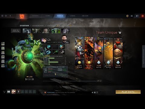 dota2sup Gh Earth Spirit - Nigma vs Unique