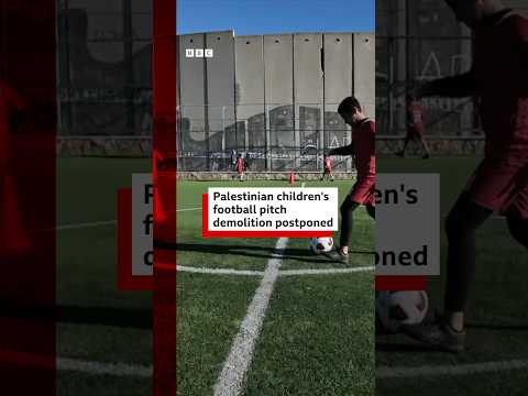 Israel postpones demolition of Palestinian children's football pitch. #Football #Soccer #BBCNews