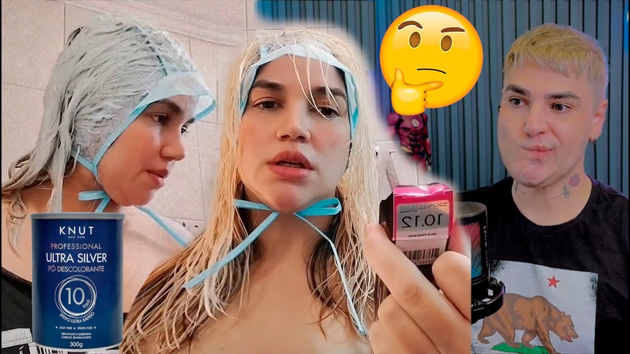 DESCOLORINDO CABELO COM PÓ DESCOLORANTE KNUT UM MÊS APÓS TER BEBÊ 👶