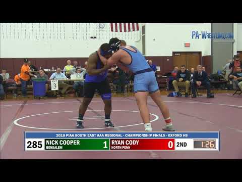 2018-03-03 285 lb Final - Ryan Cody (North Penn) vs Nick Cooper (Bensalem)