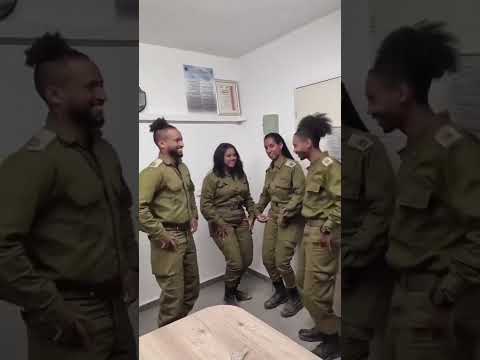 Ethiopian Jewish officers dancing folk dance #israel #war #love 🇮🇱🕎❤️