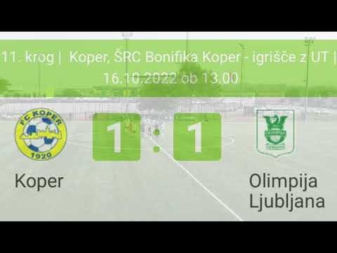 11. krog, 1. Slovenske kadetske lige NZS, 2022/23, NK Koper - NK Olimpija