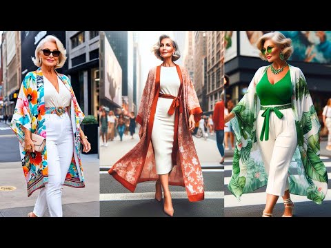 👉Spring/Summer Trend: Discover How to Wear Kimonos for Women Over 60! #naturalwoman #over60style