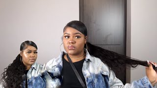 Sleek Swoop Bang Low Ponytail ft. Diamond Nation Hair Collection | got2b method