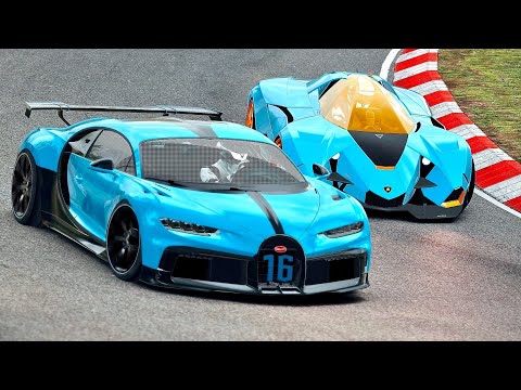 Bugatti Chiron Pur Sport vs Lamborghini Egoista at Nordschleife
