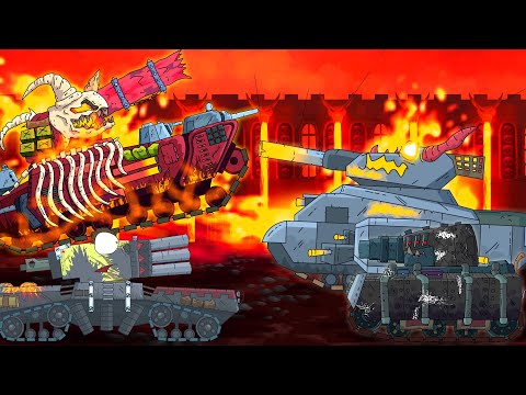 Scary tank battle. World of tanks animation. Monster Truck children. Tank animation english.