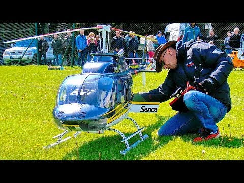 WOW !! HUGE XXXL RC SCALE 1:3 MODEL JETRANGER BELL-206 WITH TURBINE ENGINE FLIGHT BY FRANCIS PADUWAT