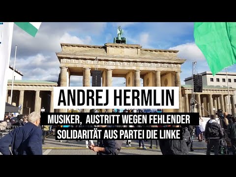 22.10.2023 Berlin Pro-Israel-Demo Andrej Hermlin Austritt aus DER LINKEN wegen fehlender Solidarität