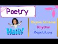 Poetry Rhyme Scheme Rhythm Repetition