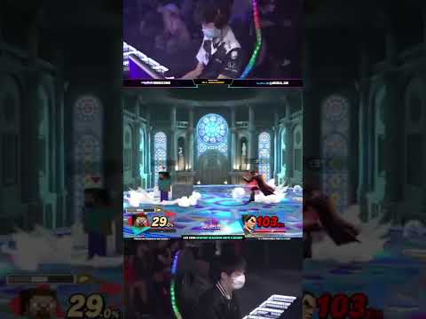 ACOLA'S STEVE IS building L's and HANDING THEM OUT!!! #smashultimate #shorts #gaming