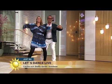 Steffo och Cecilia i en slow fox - Nyhetsmorgon (TV4)