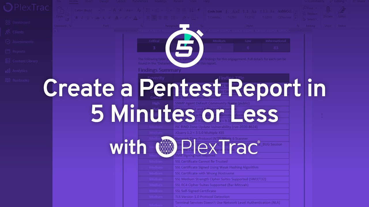 Create a Pentest Report in 5 Minutes or Less with PlexTrac — PlexTrac Demo