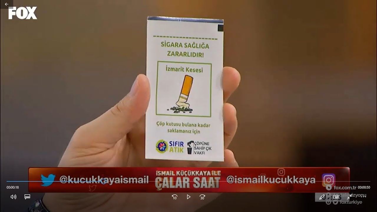 İsmail KüçükKaya 4 Ocak Çalar Saat Programı Sigara İzmarit Kesesi