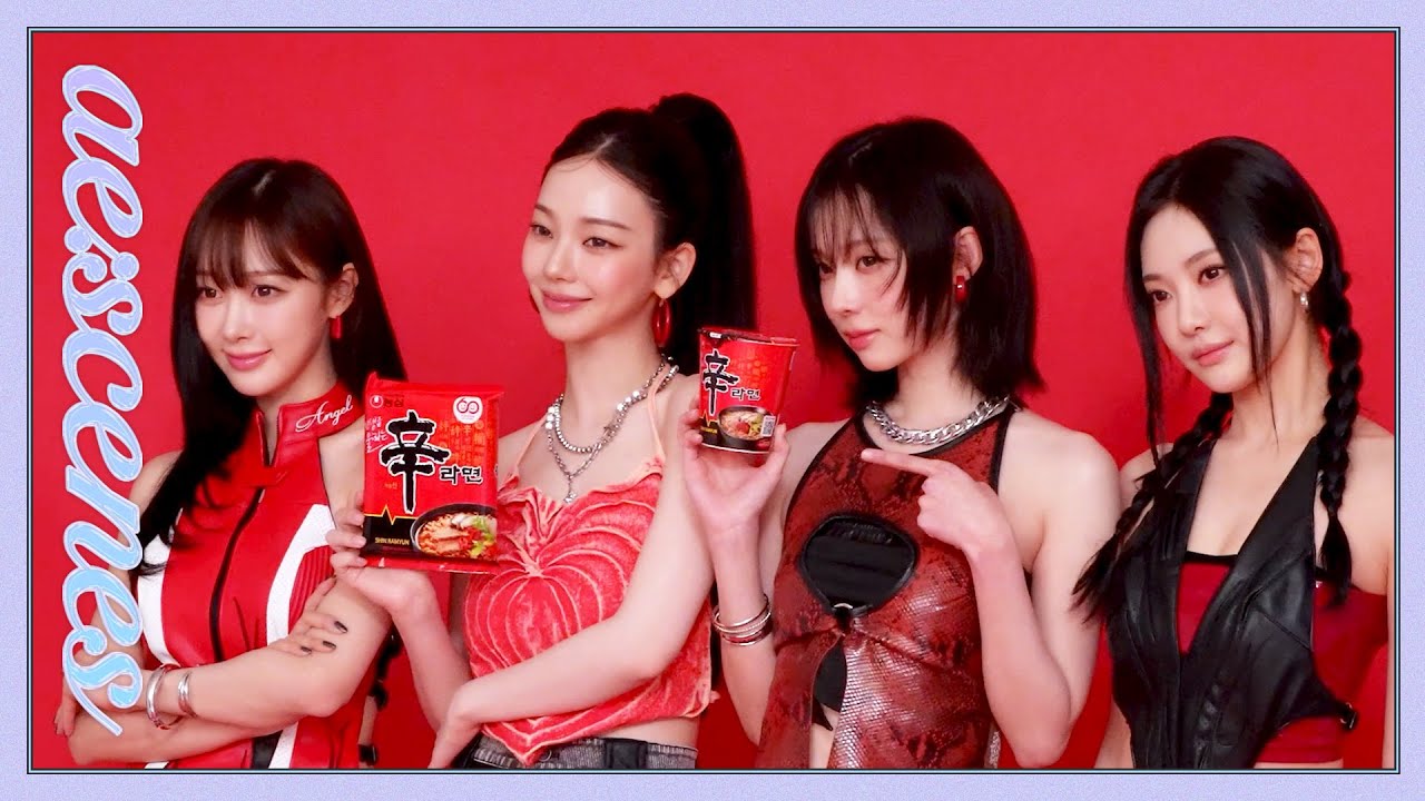 [ae:scenes] 세상을 신라면으로 물들이는 중…❤️ | 에스파 신라면 비하인드 (aespa Shin Ramy