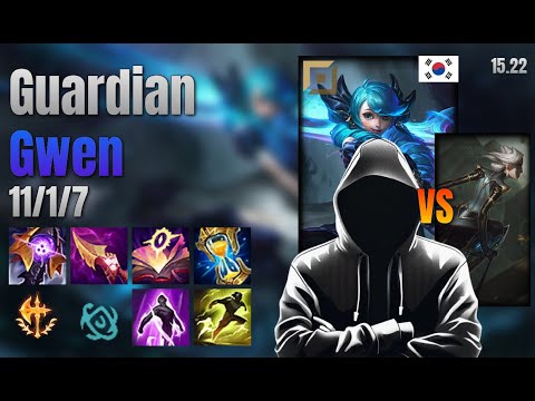 Guardian Top Gwen vs Camille lol KR solo rank Full Game 15.22 | 가디언 그웬 vs 카밀