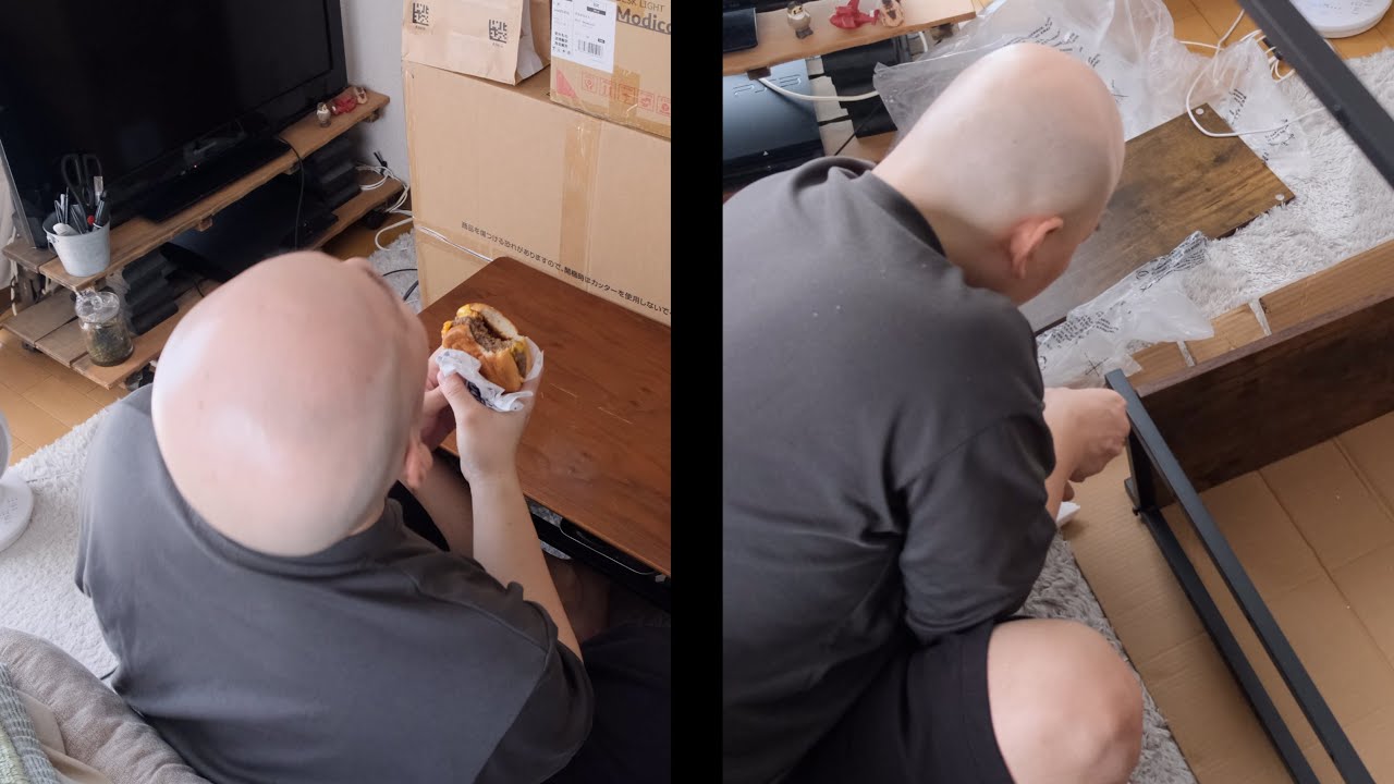 健康診断後のマクドナルド最高すぎる/デスクとチェアを組み立てる vlog