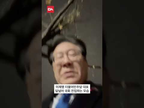 이재명 대표님 담넘어 국회진입하는 영상
