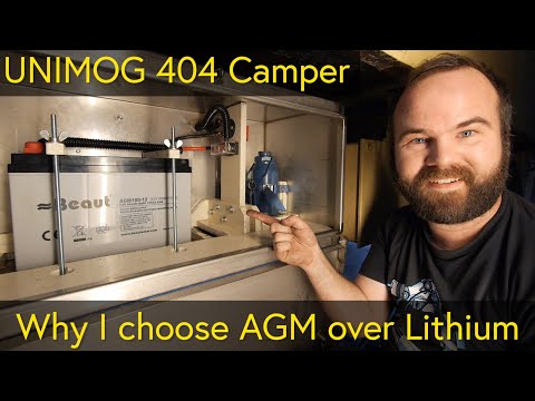 AGM Battery Install - UNIMOG 404 Camper Build - Building an Electric System
