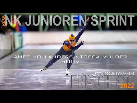 Amee Hollanders - Tosca Mulder 500m NK Junioren Sprint Enschede 2022