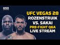 UFC Vegas 28: Rozenstruik vs. Sakai Pre-Fight Q&A LIVE Stream - MMA Fighting