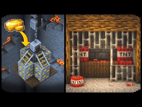 Minecraft: 10+ GOLD MINE Hacks and Ideas