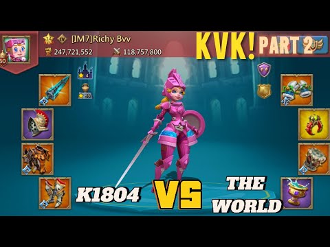 KVK 4vs4 Parte 2! - Primer KVK en el reino K1804 | +500M DE PUNTOS! - Lords Mobile ES