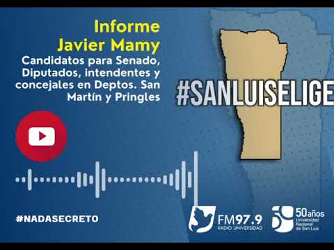 #Elecciones2023 #SanLuisElige | Informe Javier Mamy: Candidaturas para Deptos. San Martín y Pringles